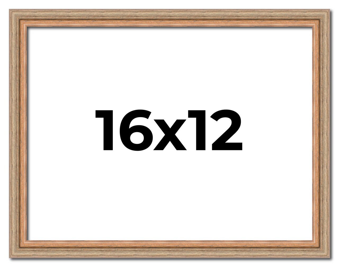 Deco Brown Picture Frame - UV Acrylic, Backing Board, Hanging Hardware Included